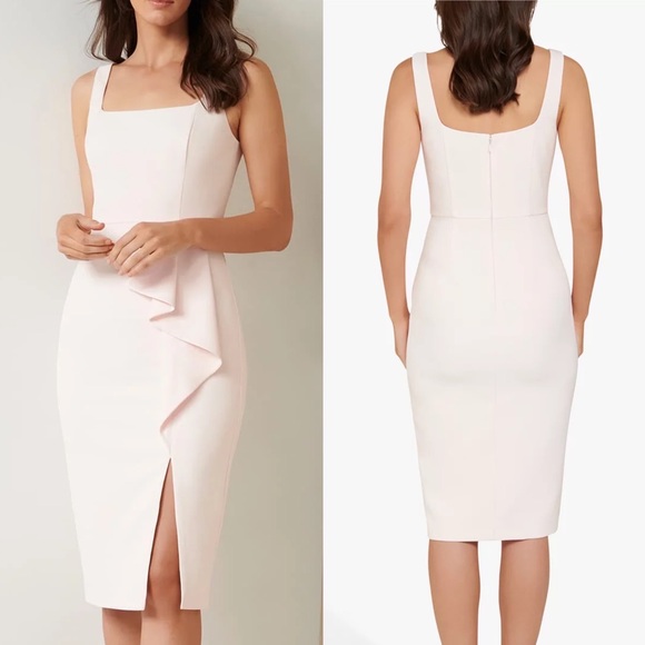 Forever New Dresses & Skirts - Ever New Emily Petite Square Neck Midi Dress with Square Neck & Ruffled Detail